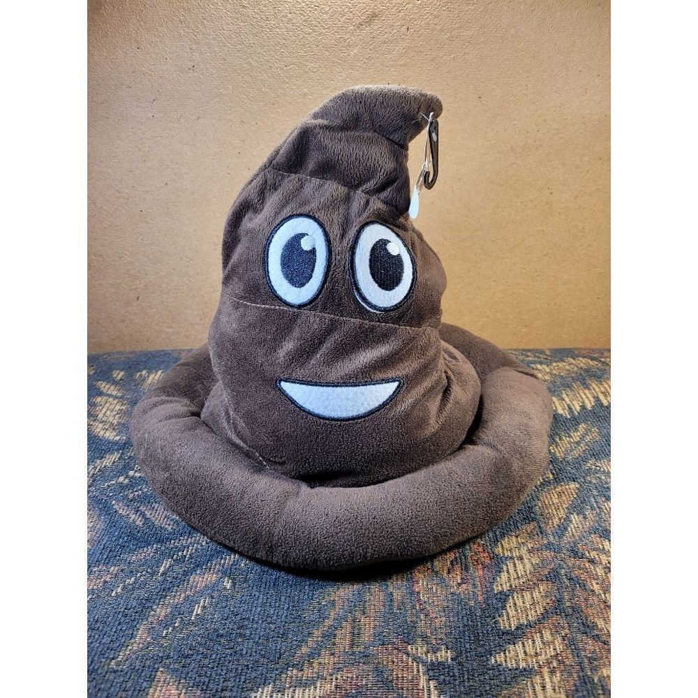 Rhode Island Novelty Company Brown Emoticon Poop Hat - NWT